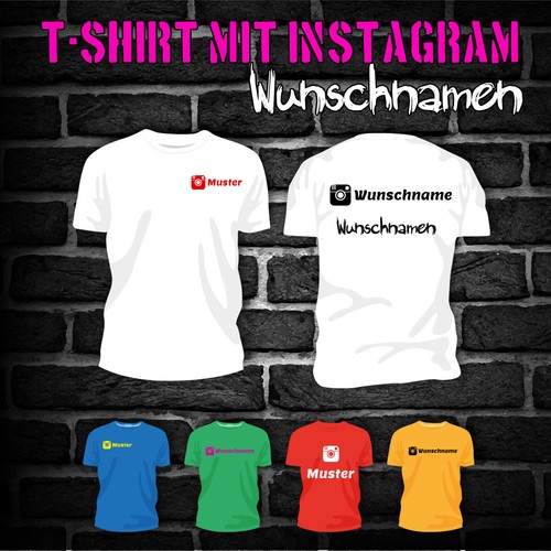 Instagram werbung shirt - instagram, t-shirt
